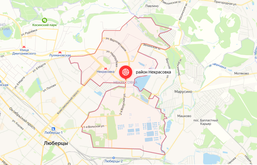 На фото — район Некрасовка в городе Москва
