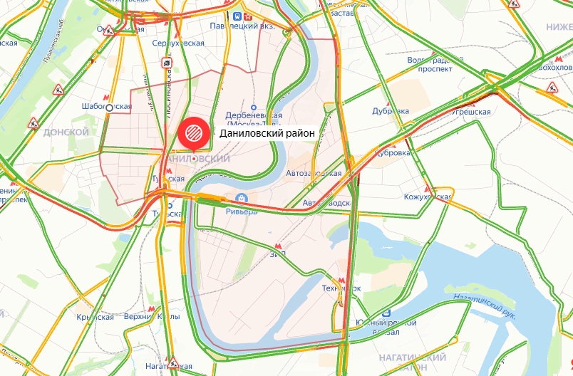 Карта даниловского района москвы